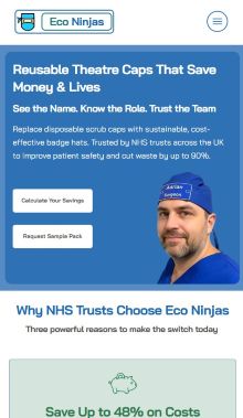 Eco Ninjas mobile view